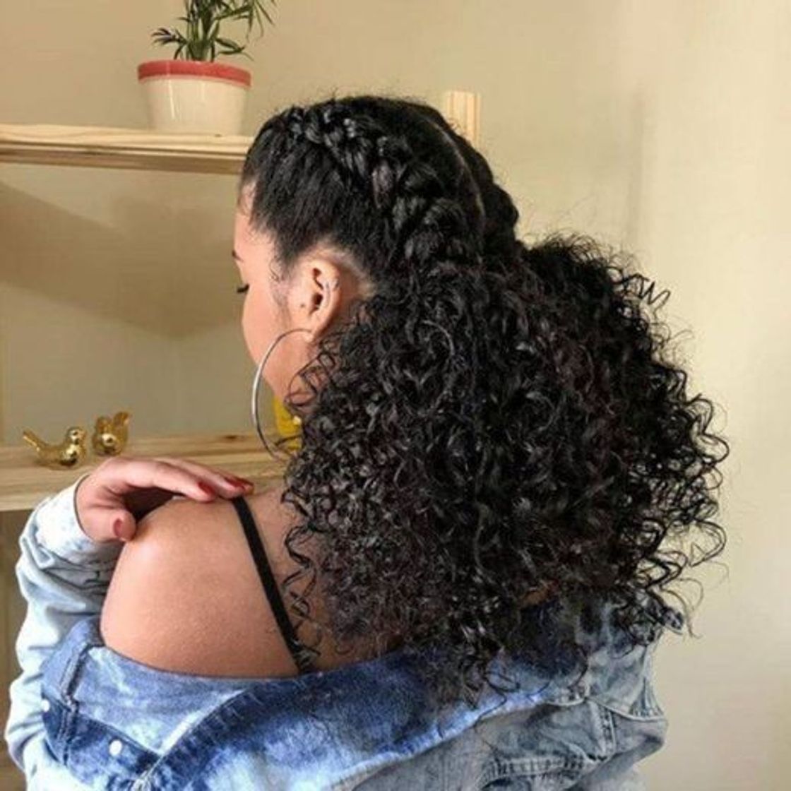 Social Trança boxeadora para cabelo cacheado