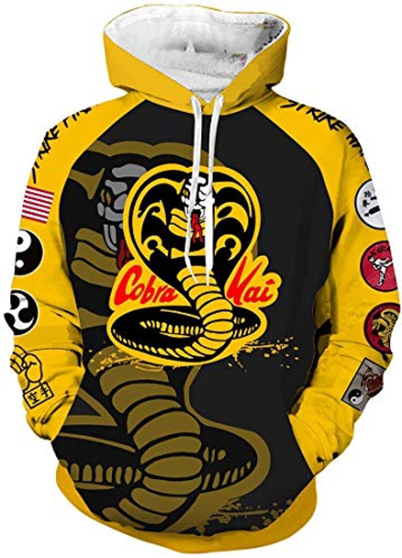 Producto FLYCHEN Hombre Sudaderas para Cobra Kai Suéter con Cremallera Serie de televisión