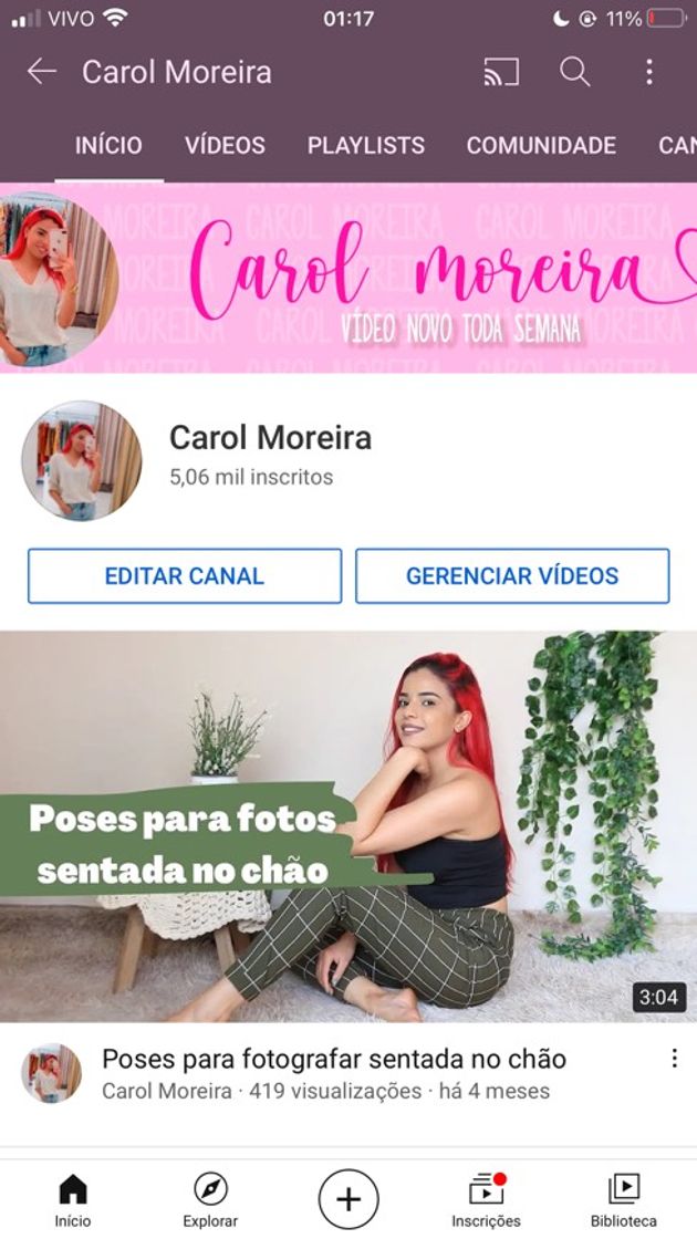 App Meu canal no YouTube 