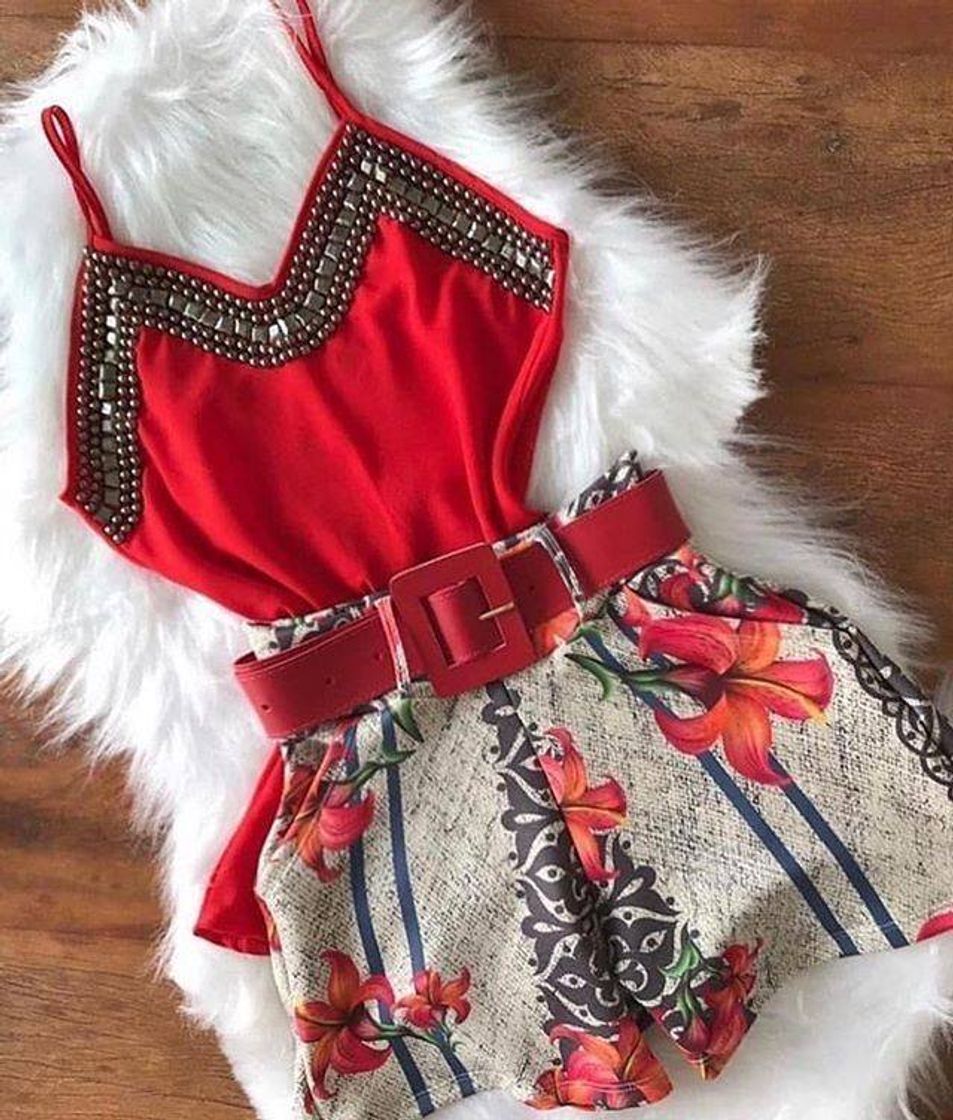 Fashion Conjunto vermelho 