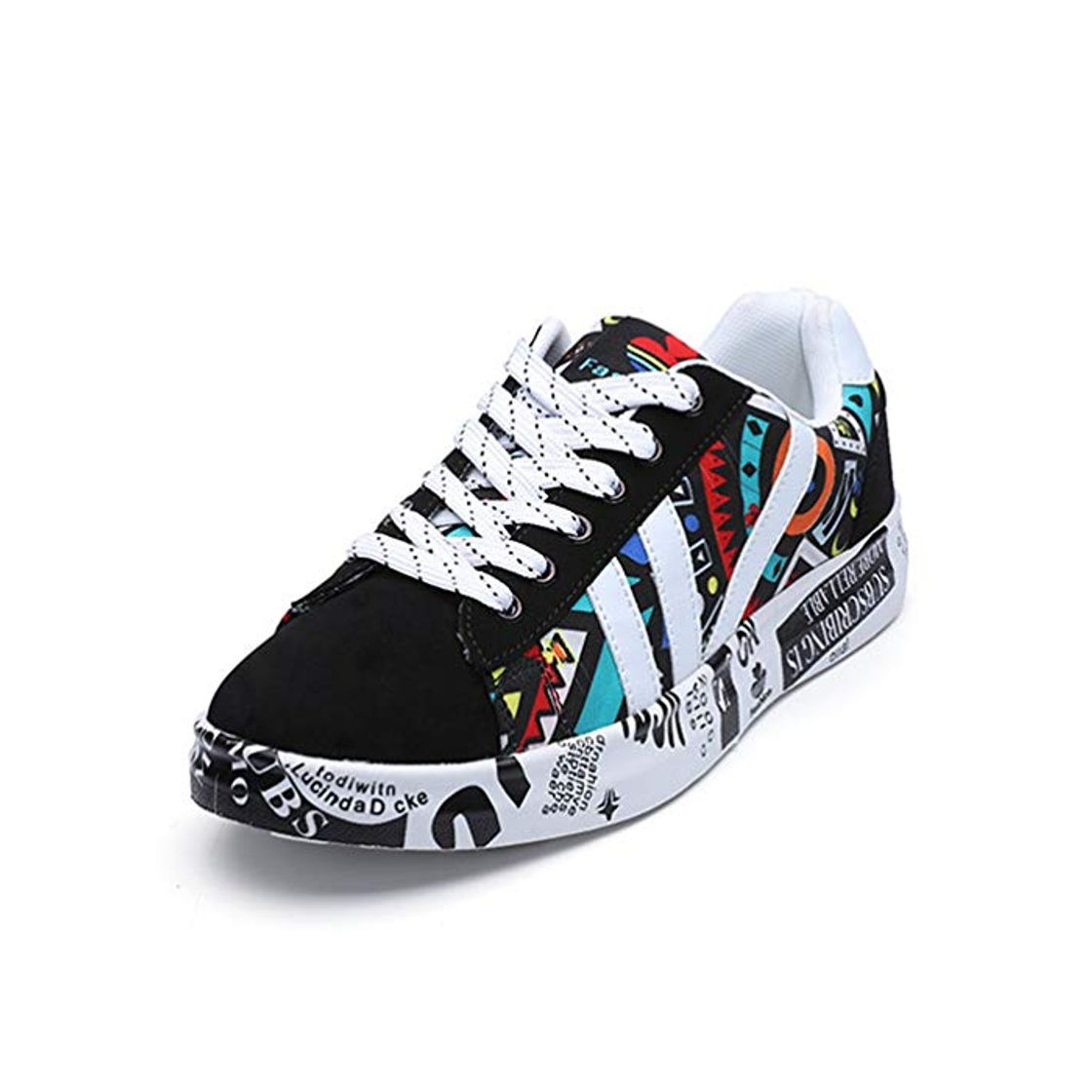 Social Plataforma de Color Mezclado con Cordones Transpirables Zapatillas de Deporte para Mujer Comodidad Informal Zapatos Planos con Fondo Suave amortiguación Todo fósforo Calzado Deportivo para Mujer