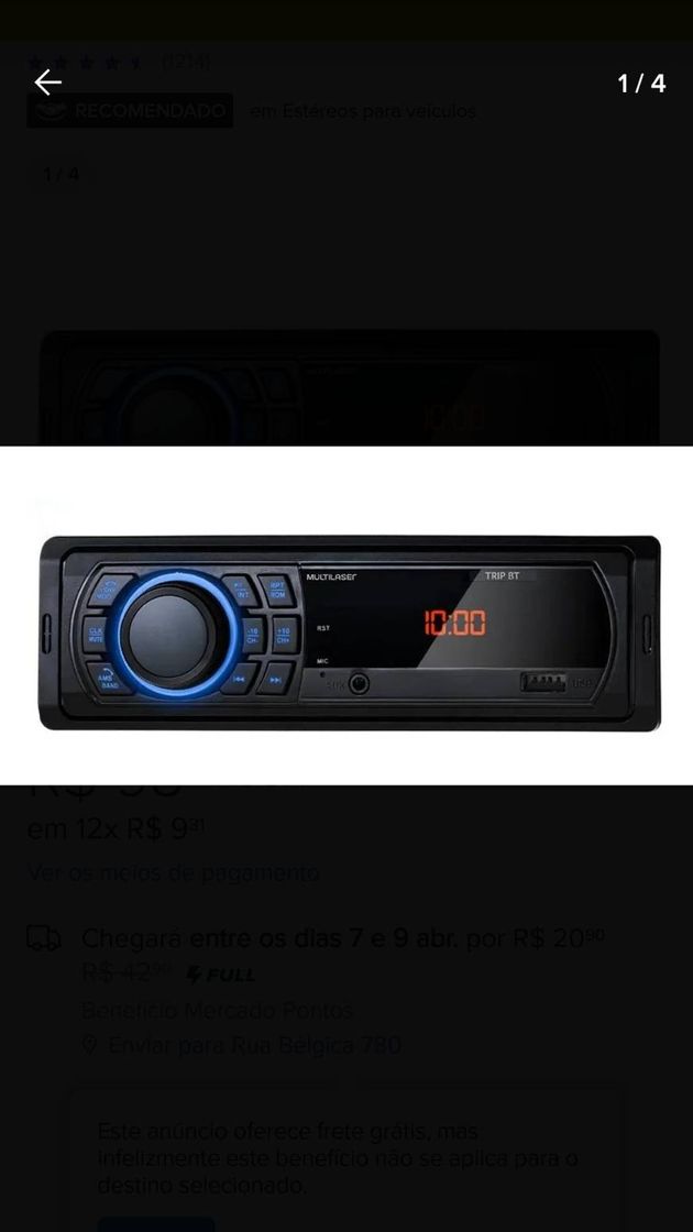 Moda Som automotivo Multilaser Trip P3350 com USB e bluetooth ...