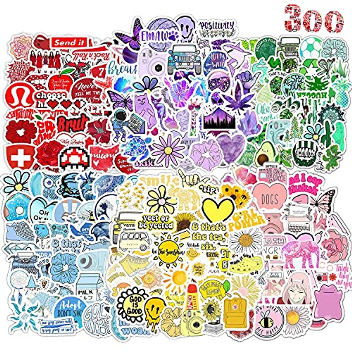 Electronic 300PCS Pegatinas VSCO Girl Resistentes al Agua Stickers