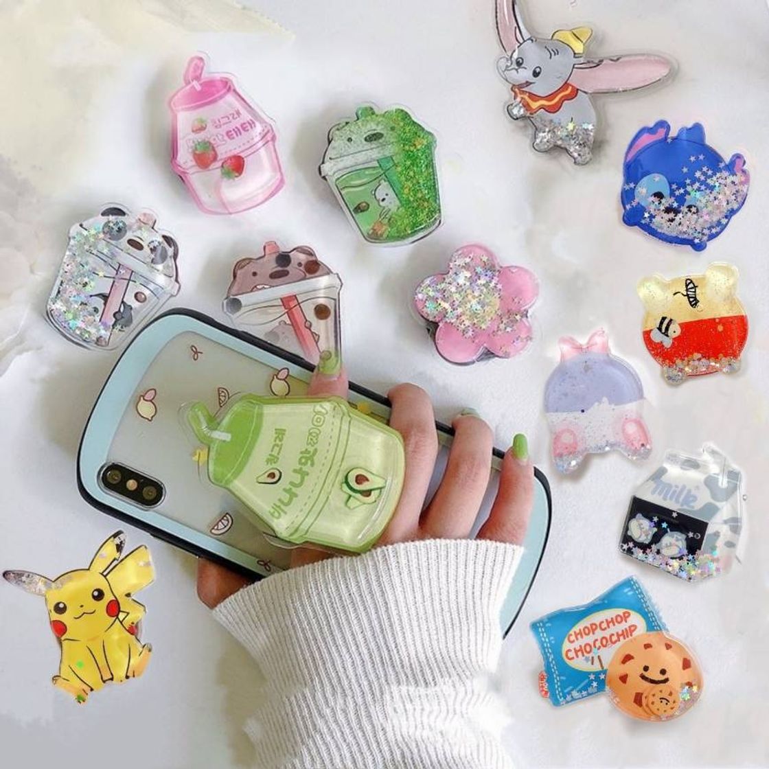 Productos Popsocket com glitter