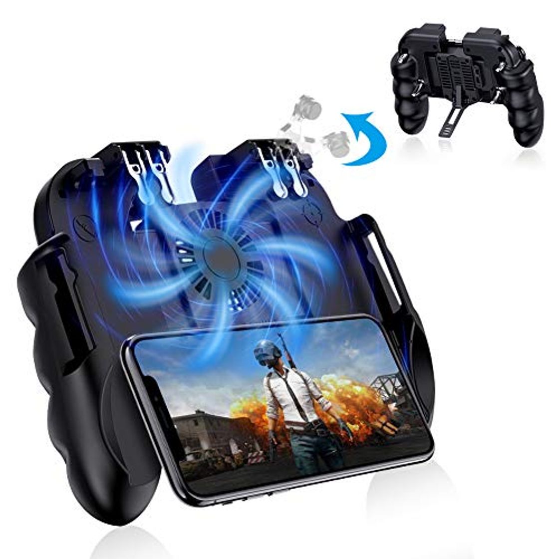 Producto Achort PUBG Mobile Game Controller Mando Joystick Movil Gamepad Gatillos con Ventilador