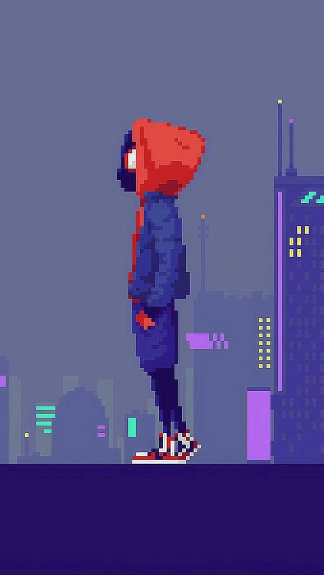 Social Pixel art homem aranha