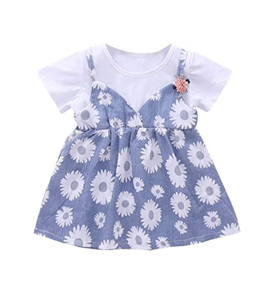 Moda Puseky 2PCS Infant Baby Girls Clothes Crown T-Shirt