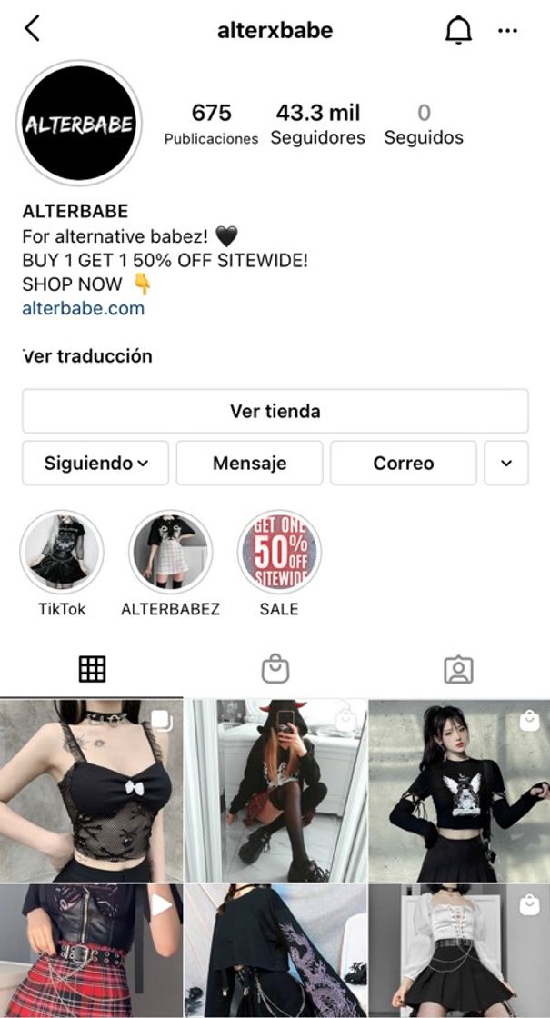 Moda Tienda de ropa dark/goth/e-girl/etc