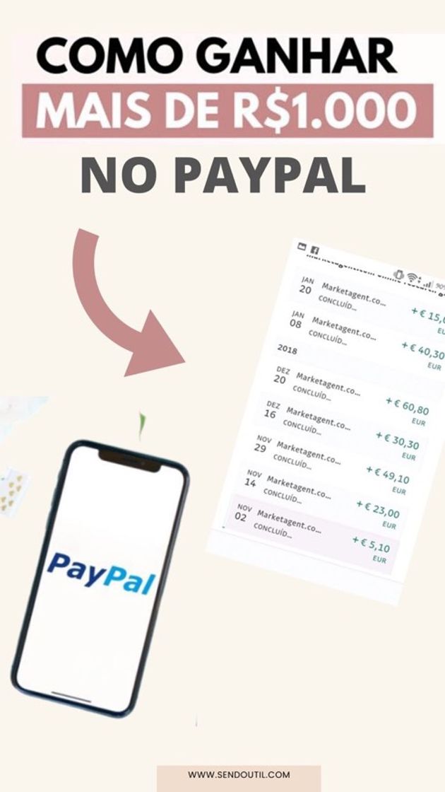 Moda Sabia que da pra ganhar dinheiro com o PayPal?! 🎉