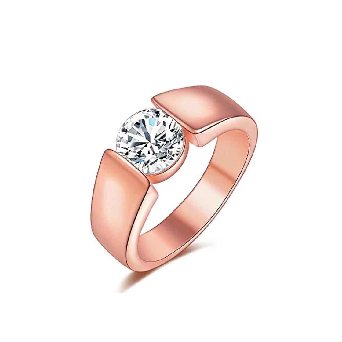 Social MUATE Anillos Anillos para Mujer Joyas CZ de Plata Oro Blanco Rosa Dorado Anel Feminino Anillos Mujer Joyas Aneis Bague Anelli Oro Rosa 9