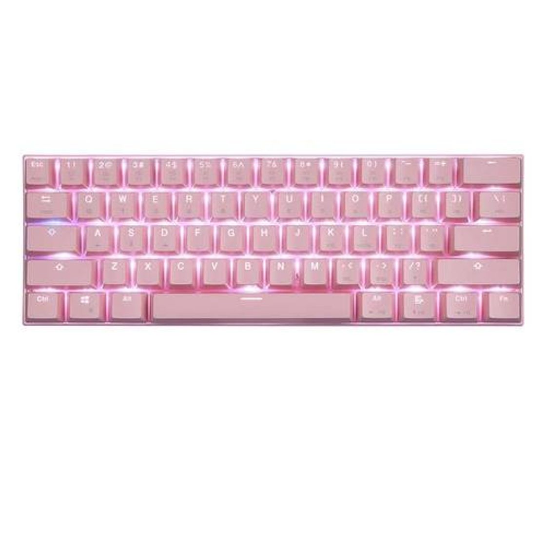 Fashion Teclado gamer rosa mecânico bluetooth  motospeed Ck62 switch