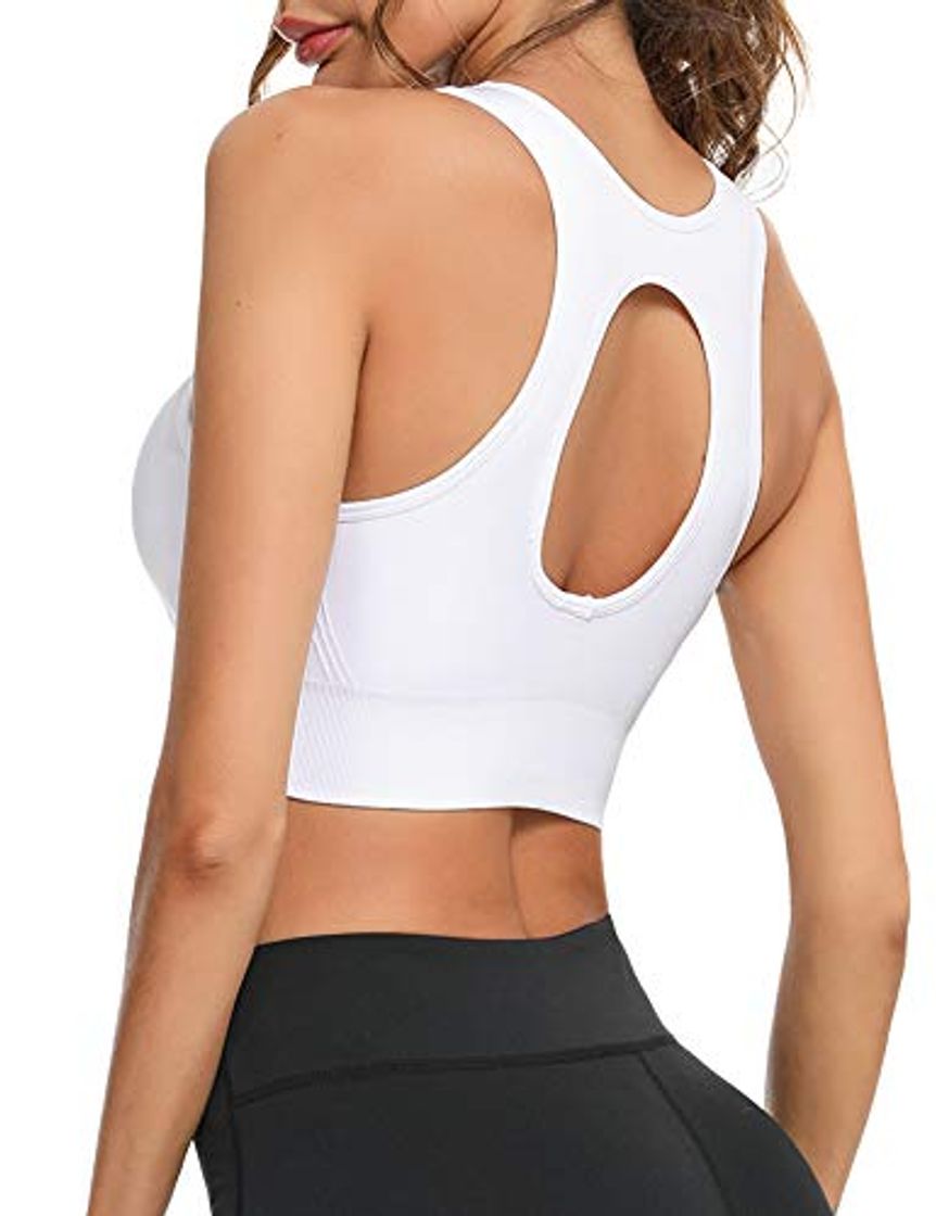 Moda Sykooria Sujetador Deportivo Deporte para Mujer Ropa Interior Mujer Push Up con Almohadillas Extraíbles Espalda Deportiva Bra Deporte sin Costuras para Yoga Fitness Run Ejercicio Correr