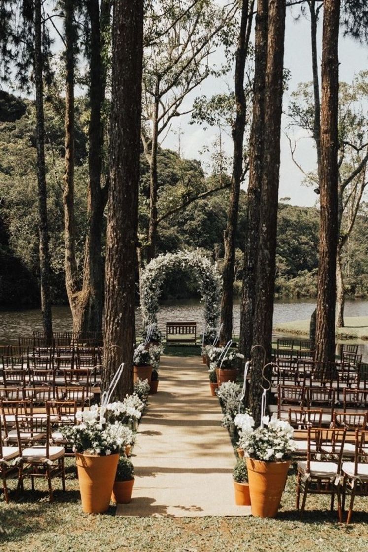 Moda Decoracao de casamento na floresta com lago