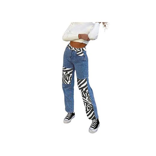 GuliriFe Streetwear Y2k Bodycon - Pantalones vaqueros para mujer