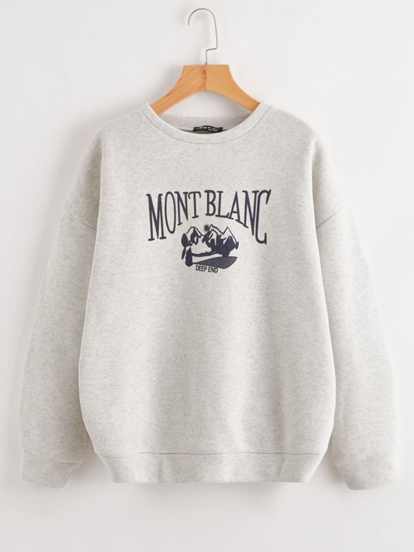 Moda SHEIN ocasional Suéter Mont Blanc