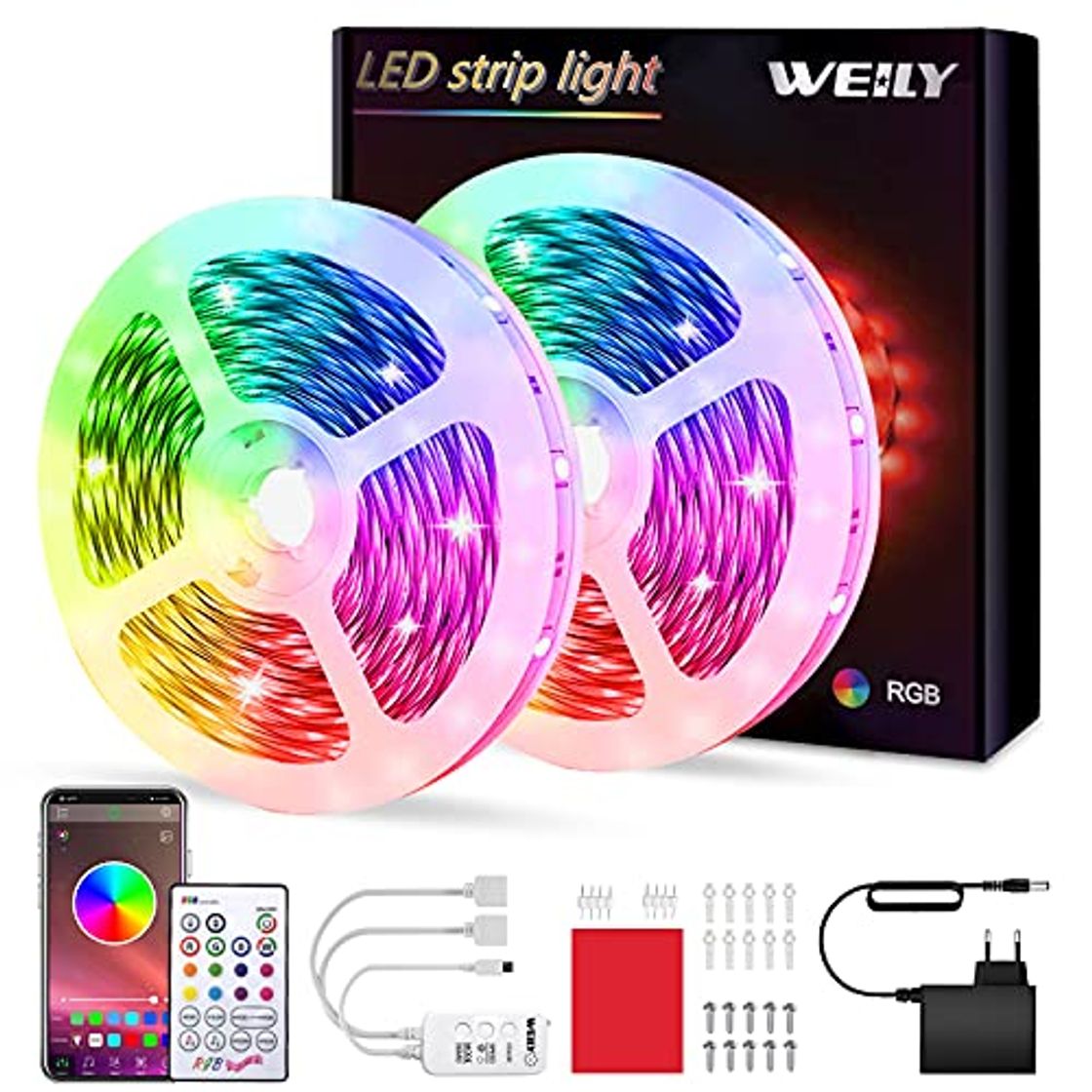 Producto Tiras LED 10M Bluetooth, Music Sync Tira de luz LED RGB que