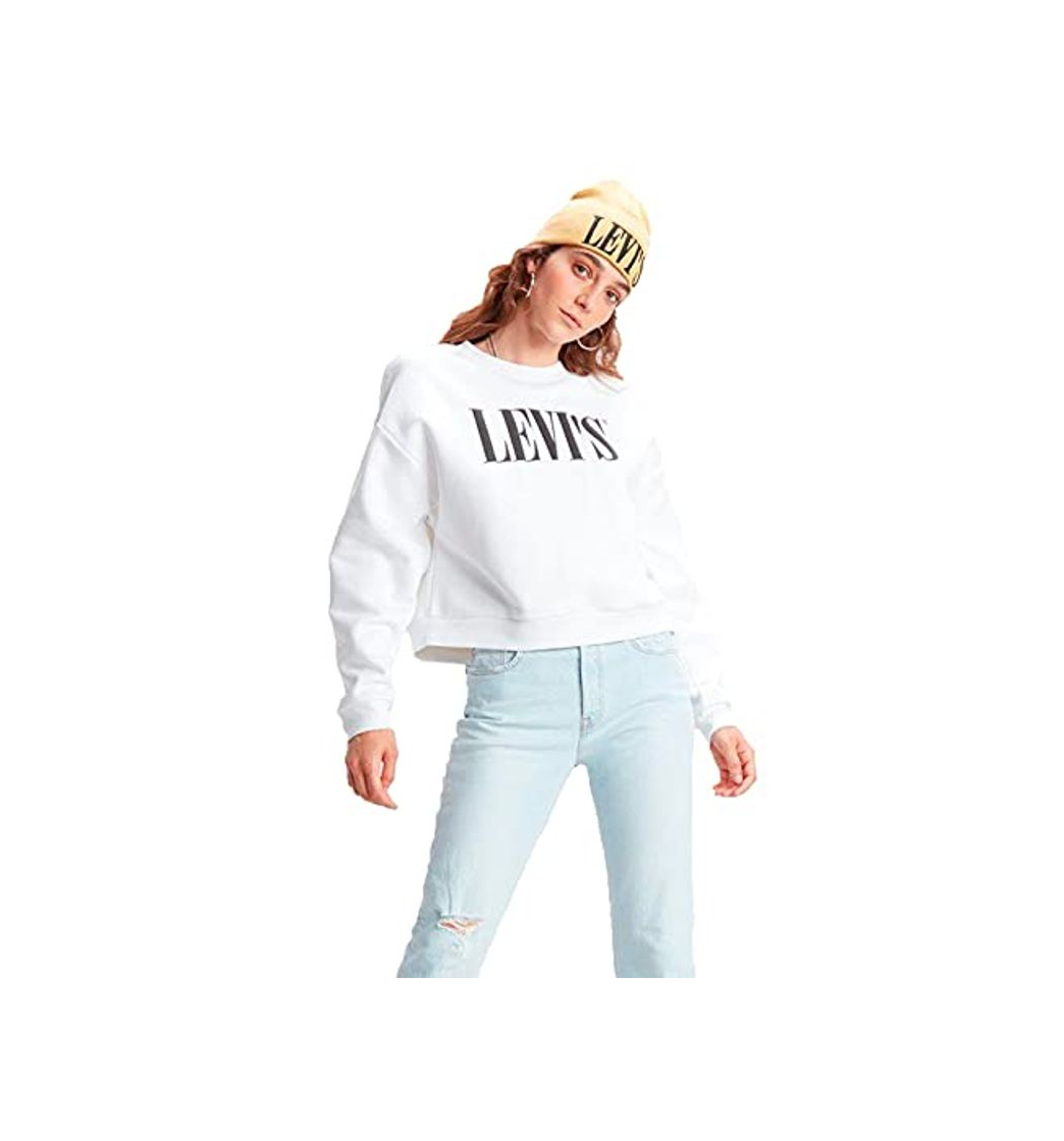 Moda Levi's Graphic Diana Crew Sudadera, White (90's Serif White