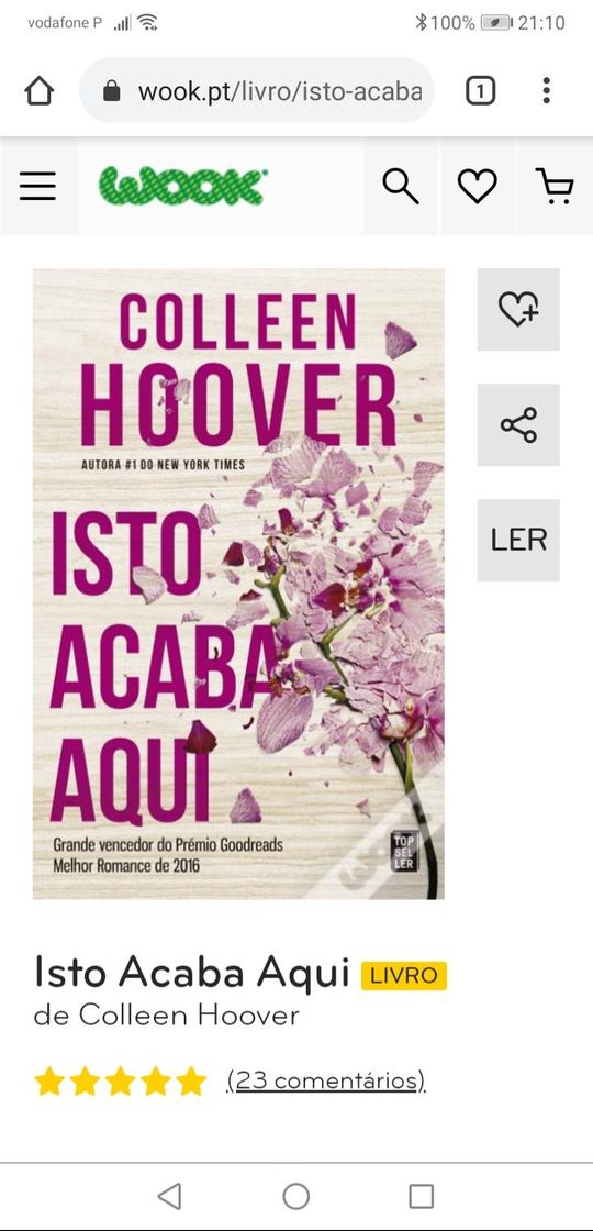 Book Isto Acaba Aqui - Livro - WOOK