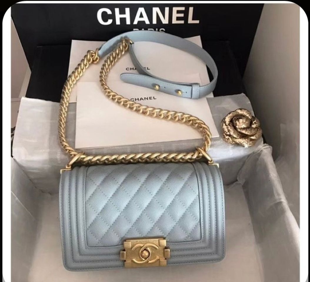 Moda Chanel light blue bag