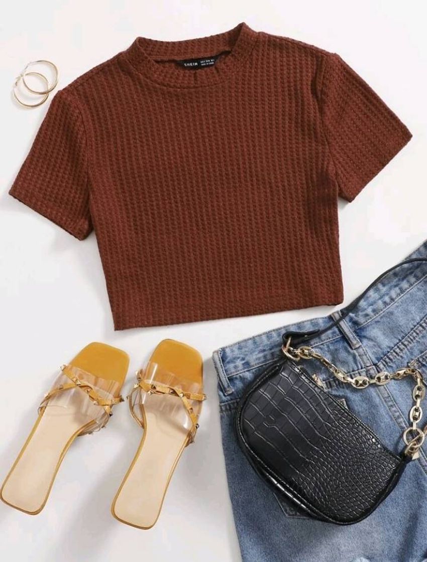 Fashion Camiseta Simples Shein