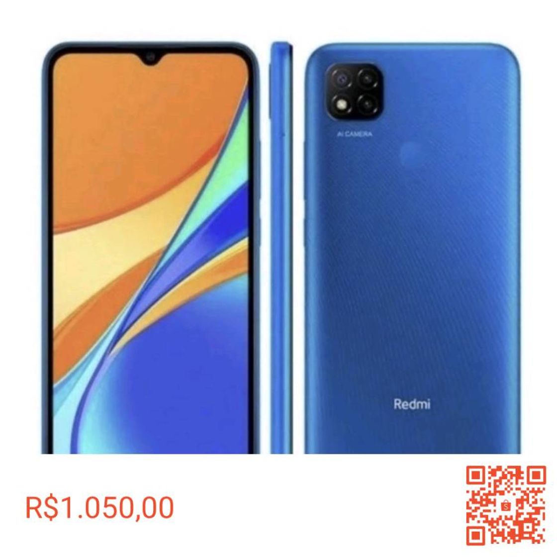 Fashion Celular smartphone xiaomi Redmi 9 4GB RAM 64GB original