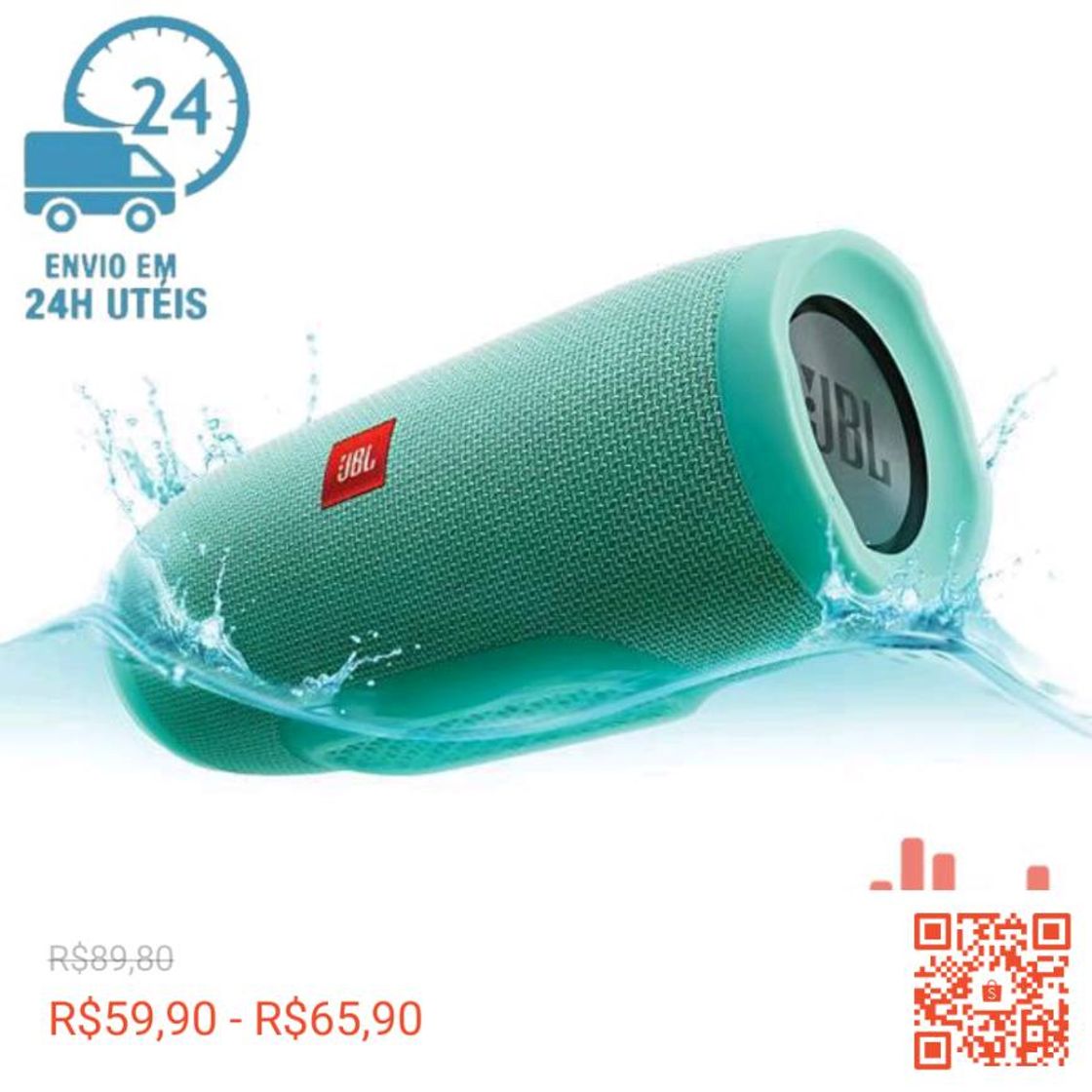 Fashion Caixinha de Som JBL Charge 3 MINI Bluetooth SD