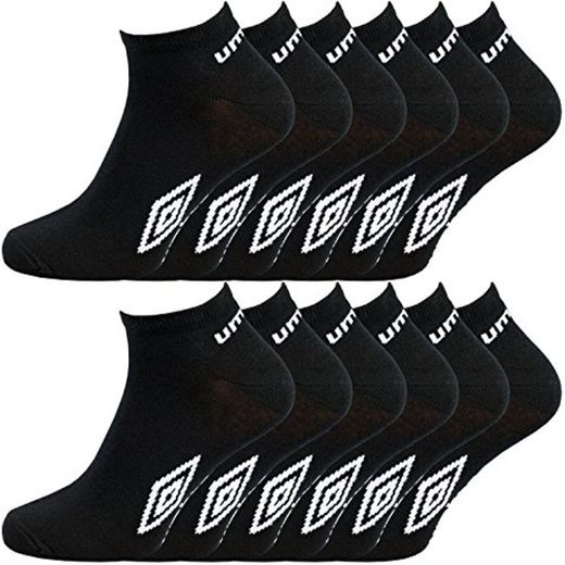 12 pares de calcetines tobilleros deportivos para hombre producto oficial de Umbro