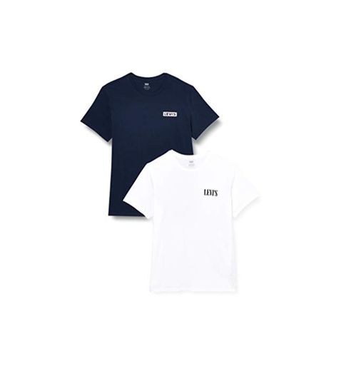 Levi's 2pk Crewneck Graphic Camiseta, Blanco