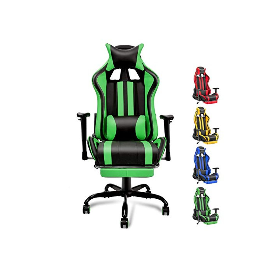 Product Soontrans Silla Gaming con Reposapies Ergonómica Silla Gamer Computadora Oficina con Reposacabeza