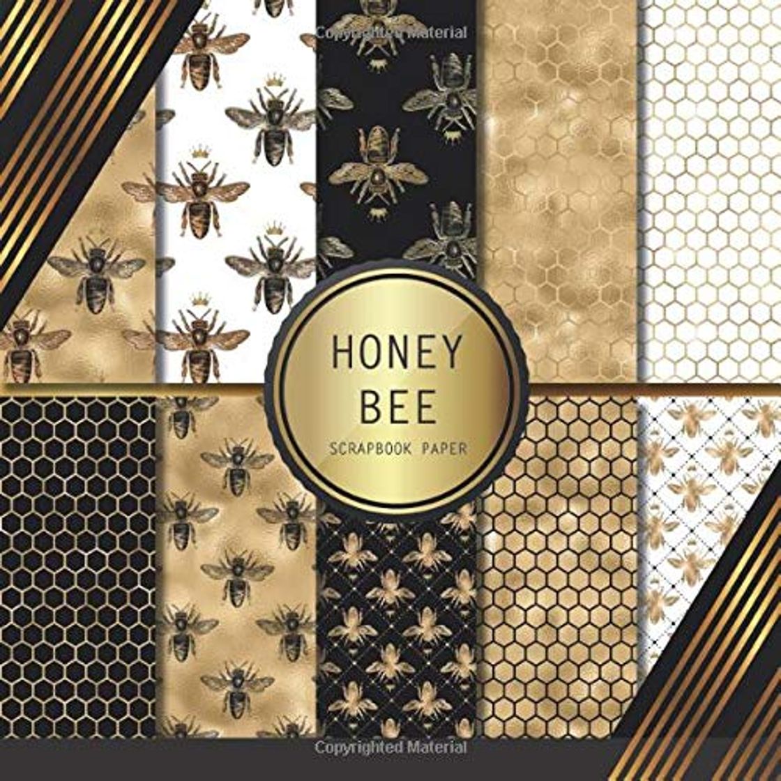 Book Scrapbook Paper: Honey Bee: Double Sided Craft Paper For Card Making, Origami