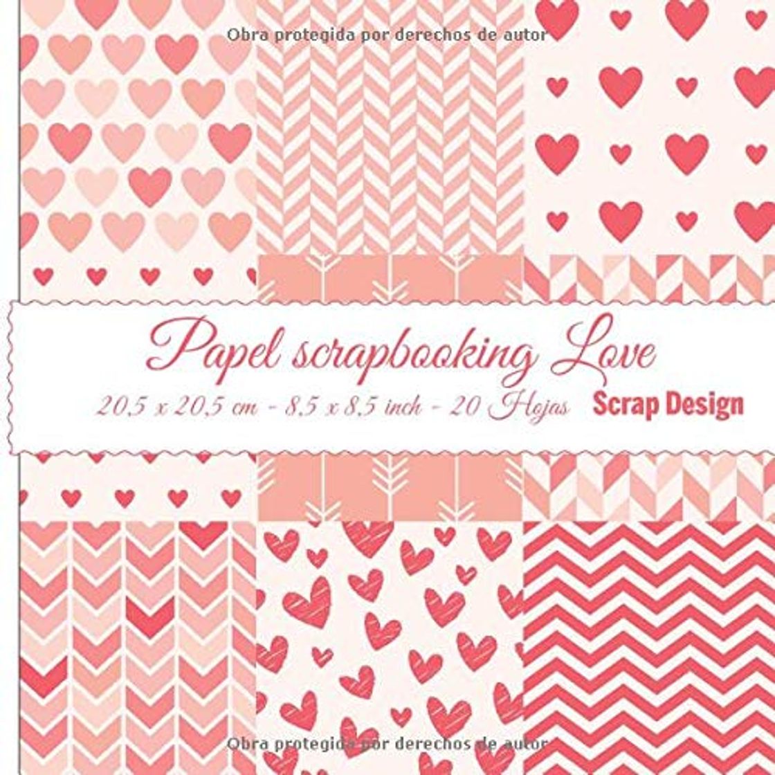 Book Papel Scrapbooking Love 20,5 x 20,5 cm