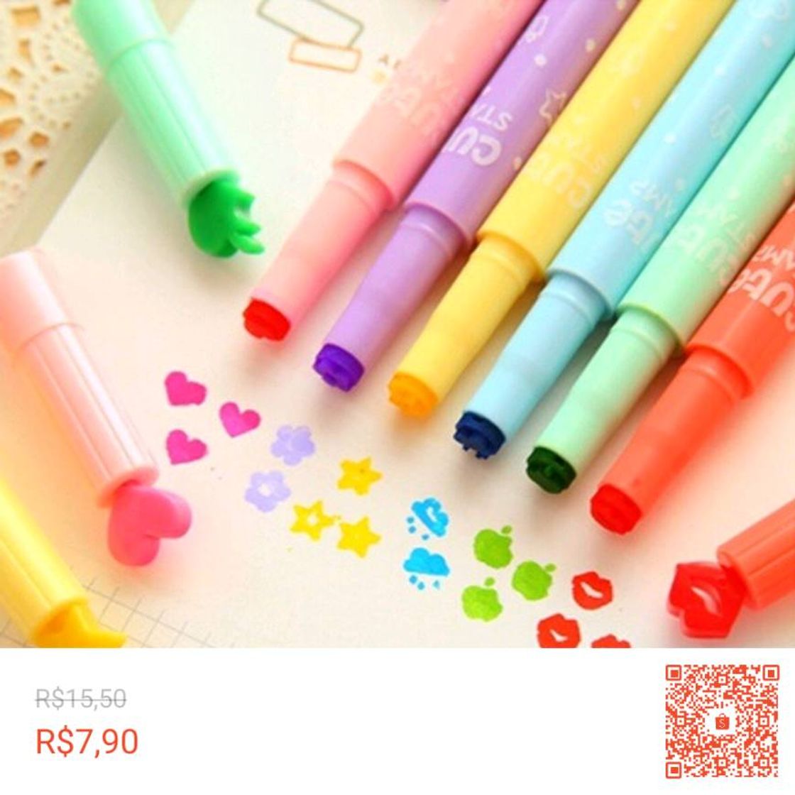 Social Carimbo Caneta Marcadora Criativa