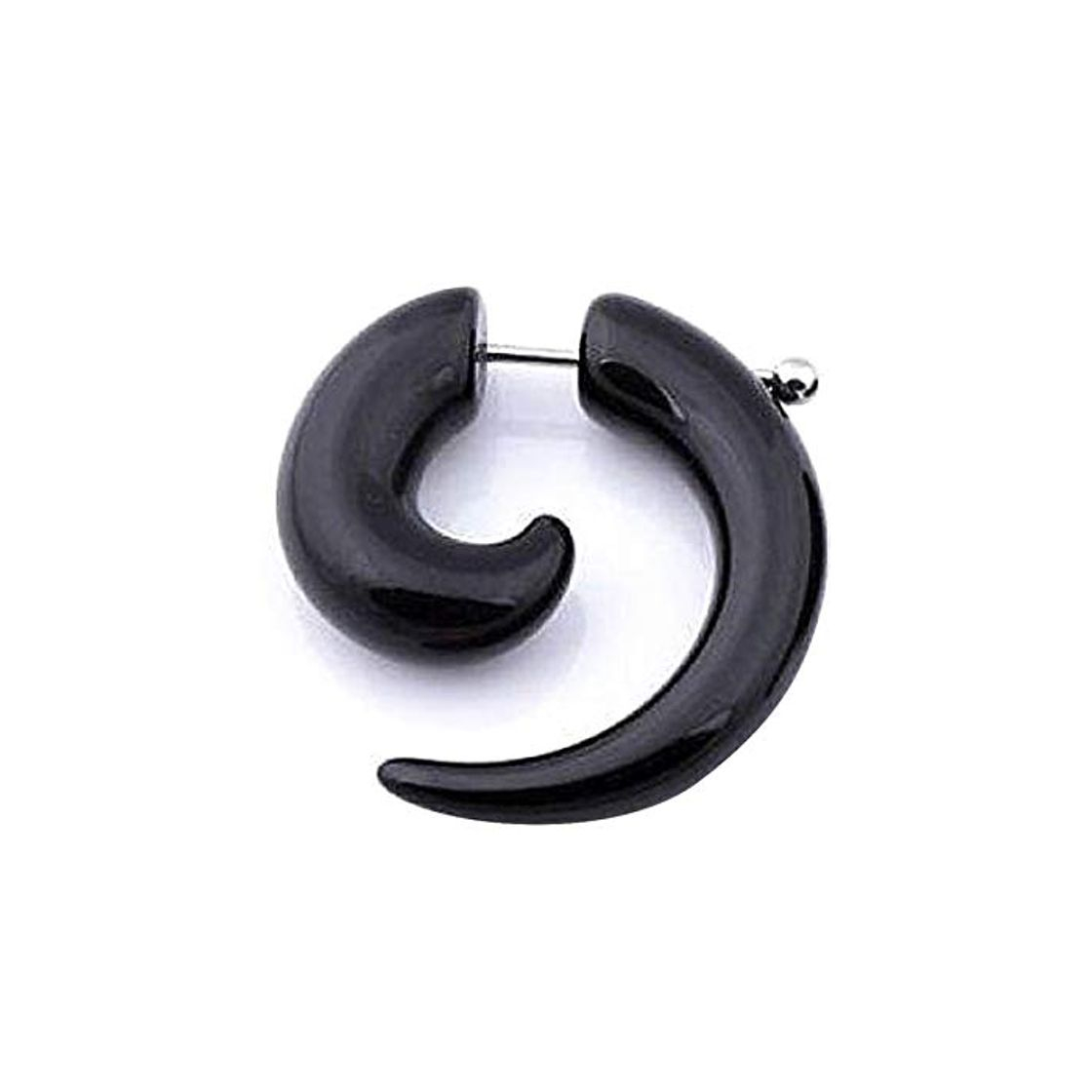 Fashion HND ZNXHNDSH Falso Negro 1pcs Novedad de la Manera Unisex Caracol Espiral