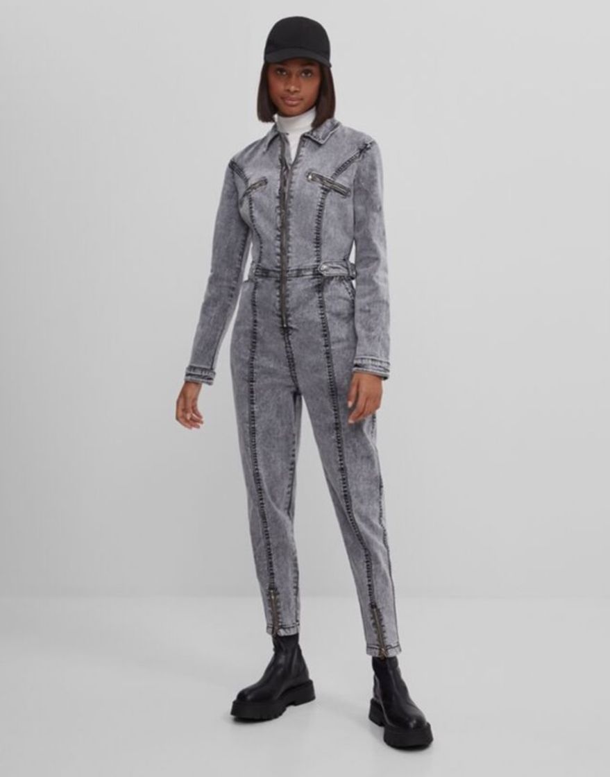 Jardineiras de denim compridas - Vestidos - Mulher