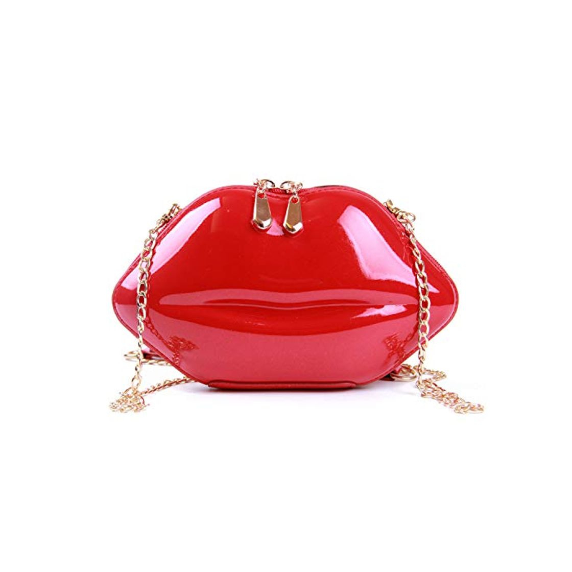 EVEOUT Bolso de Noche para Mujer con Labios Rojos Sexy Embrague de Fiesta Bolso Bandolera con Bandolera