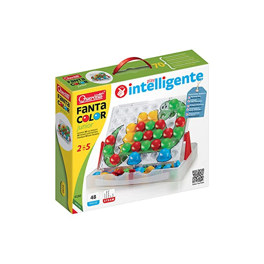 Producto Quercetti-Quercetti-4190 Fantacolor Junior-Juego de mosaicos