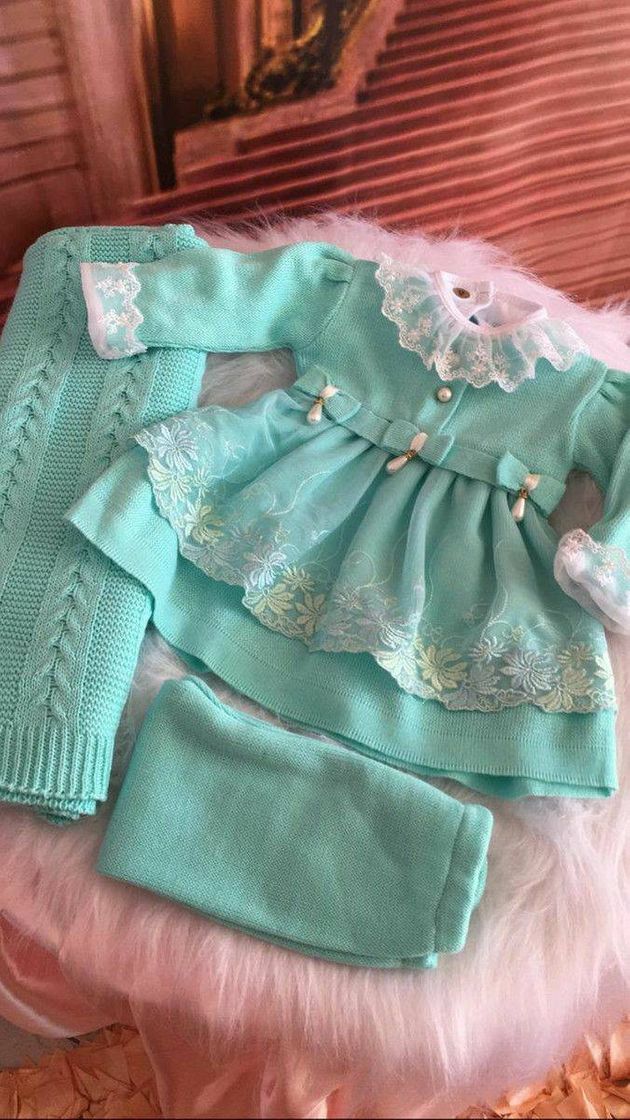 Moda Saida de maternidade de menina vestido verde❤️ 