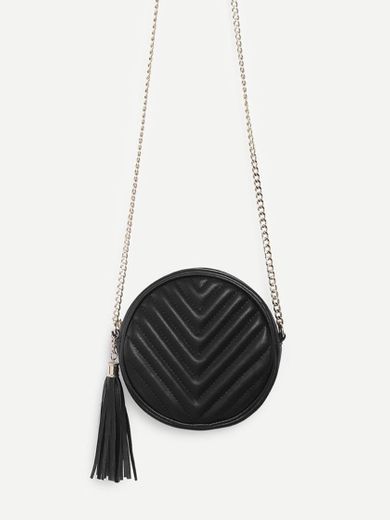 Tassel Detail Ball Design Chain Bag