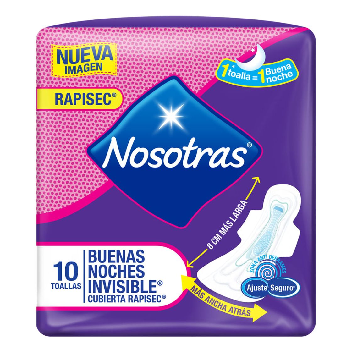 Social Toallas sanitarias invisible nosotras buenas noches 10 uni