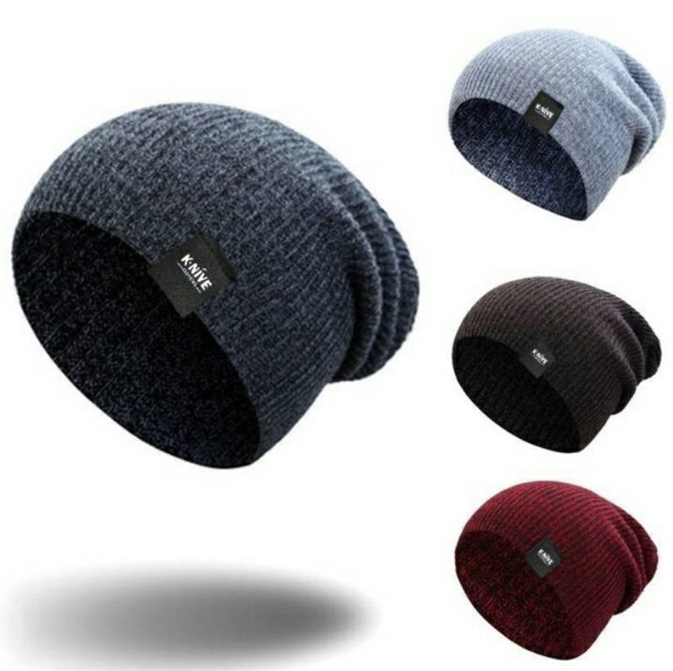 Fashion Unisex Fashion Mens Knit Baggy Beanie Winter Hat Ski Slouchy