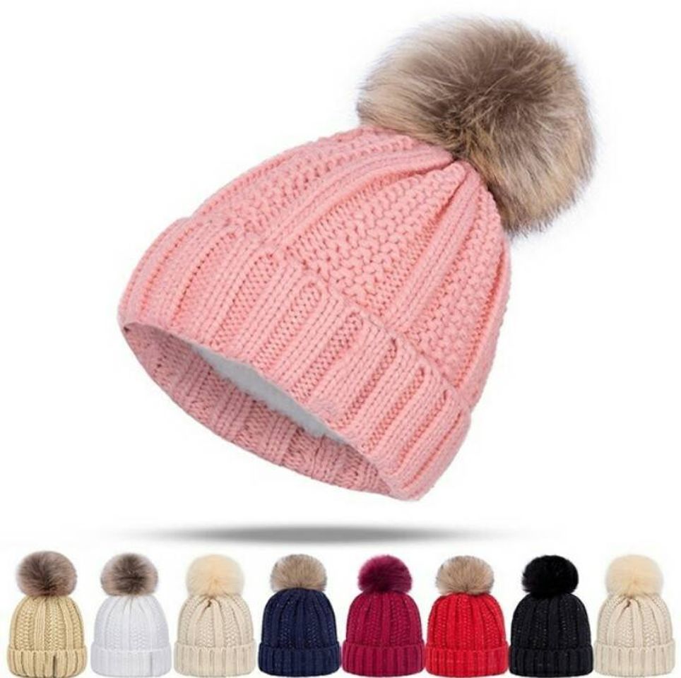 Fashion Winter Fashion Cotton Knitted Hat Charm Women