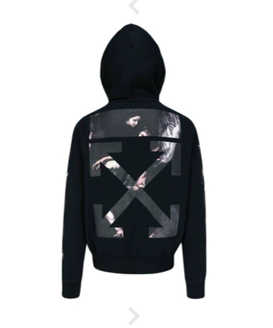 Moda OFF-WHITE Caravaggio Arrows Hoodie Black