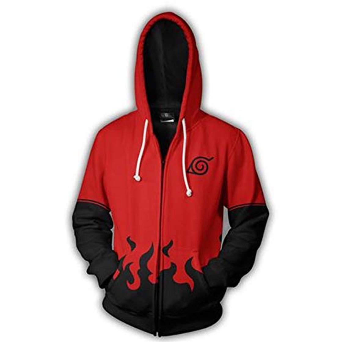 Social Sudadera con capucha para hombre con estampado en 3D de anime Naruto de manga larga de dibujos animados de manga Cosplay con cremallera de la chaqueta suéter