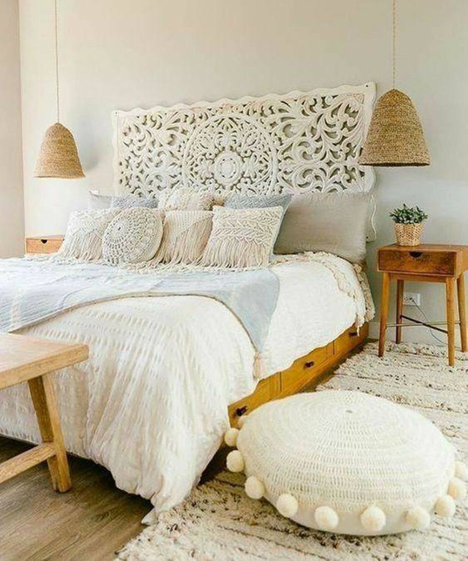 Fashion Quarto de casal pequeno, estilo boho. 