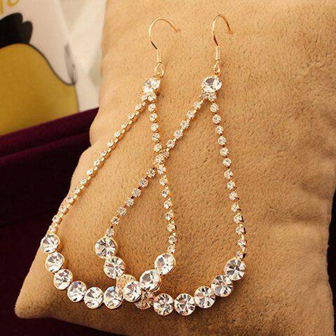 Moda Lindo Strass Decorado Retângulo Forma Brincos Femininos - AQUI ...