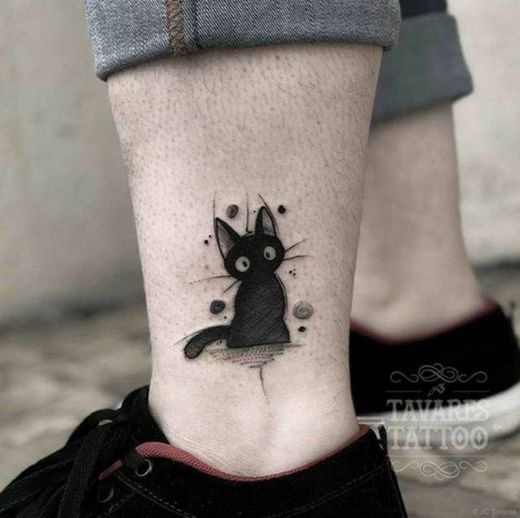 Tattoo gato espacial