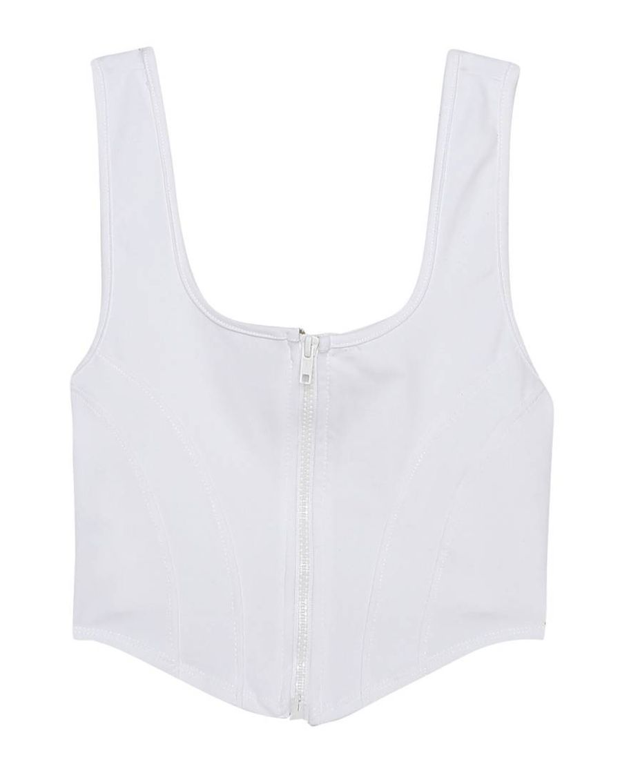 Social Cropped com zíper branco- R$59.99