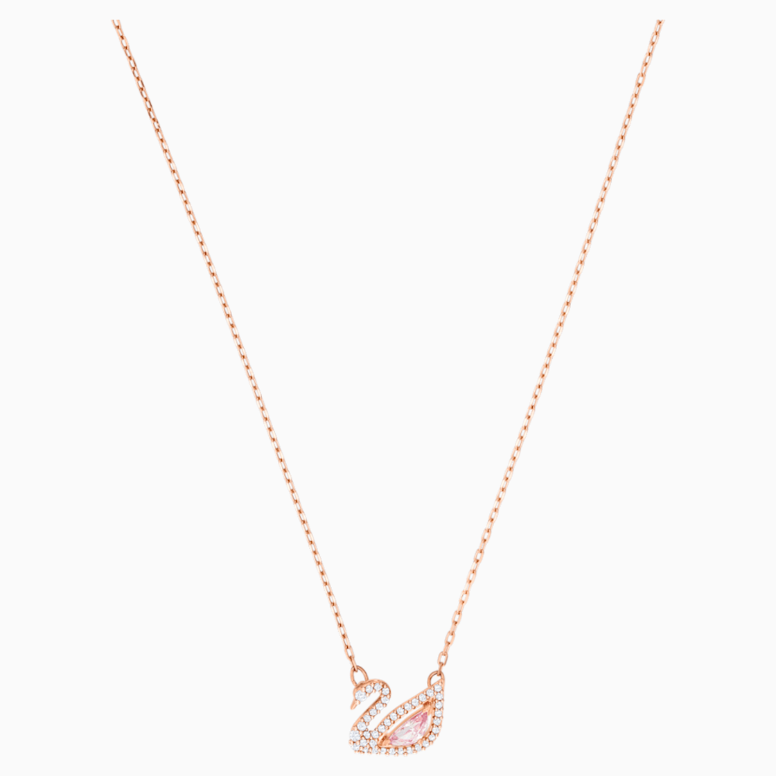 Moda Colar Dazzling Swan, multicor, banhado a rosa dourado | Swarovski ...