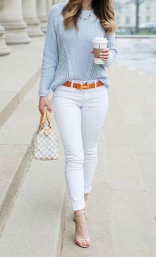 Inspiração de look com calça branca 🤍