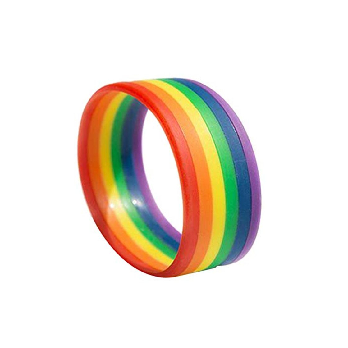 Productos Amosfun Pulsera LGBT Rainbow Pride Pulseras de Silicona Pulsera Orgullo Gay y Lésbica Pulseras de Goma Deporte Moda Pulsera única